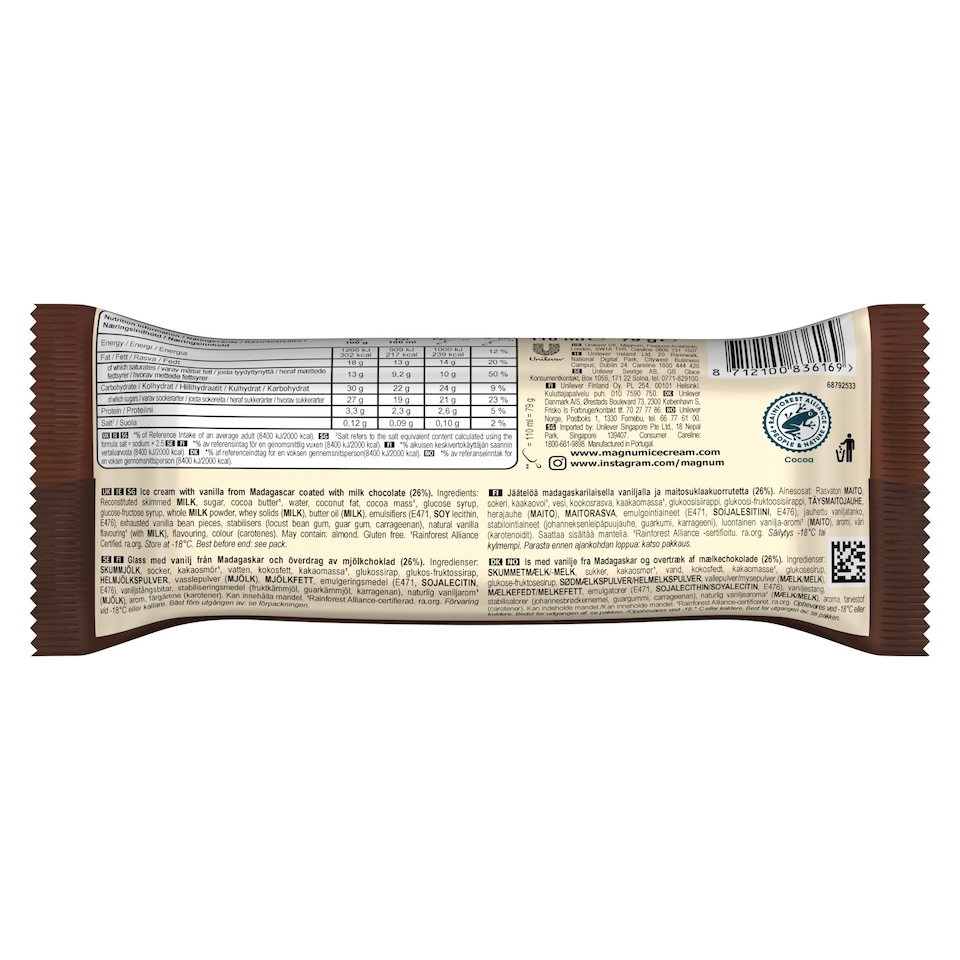 image 1 of MAGNUM CLASSIC ICE CREAM STICK 110ML