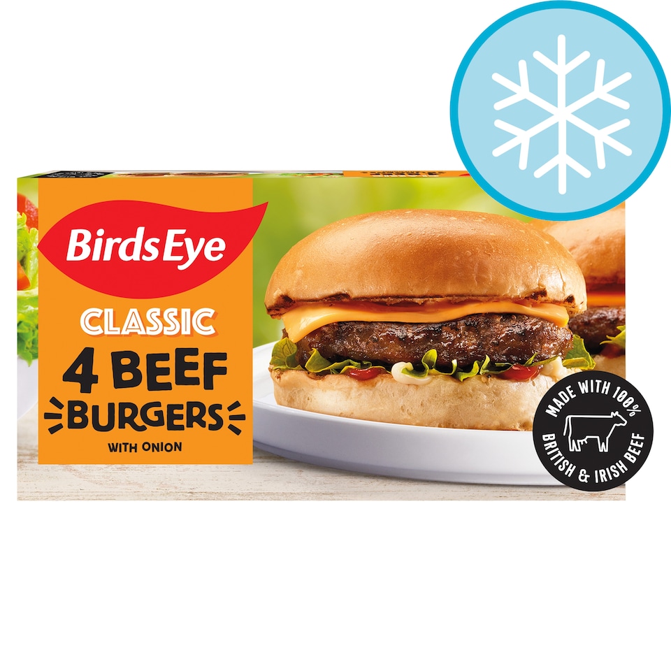 image 1 of Birds Eye Classic 4 Beef Burgers with Onion 227g
