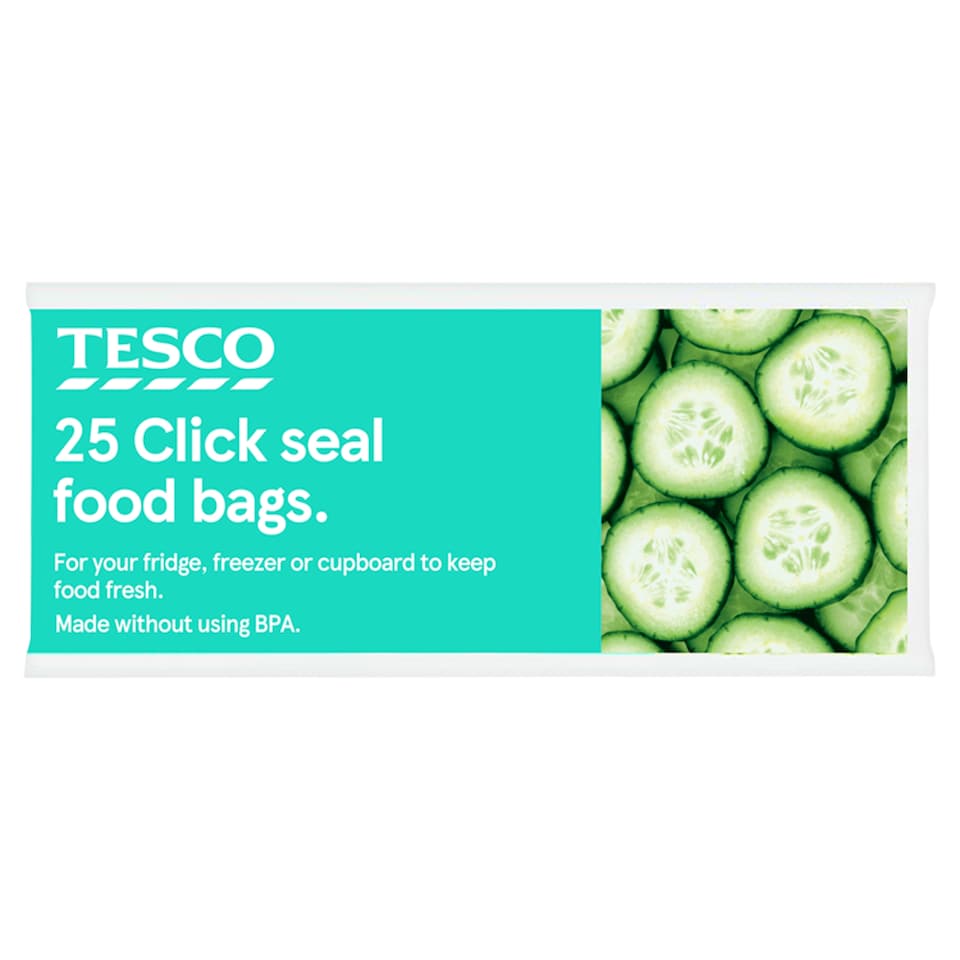 Tesco Click Seal Food Bags Small 25 Pack