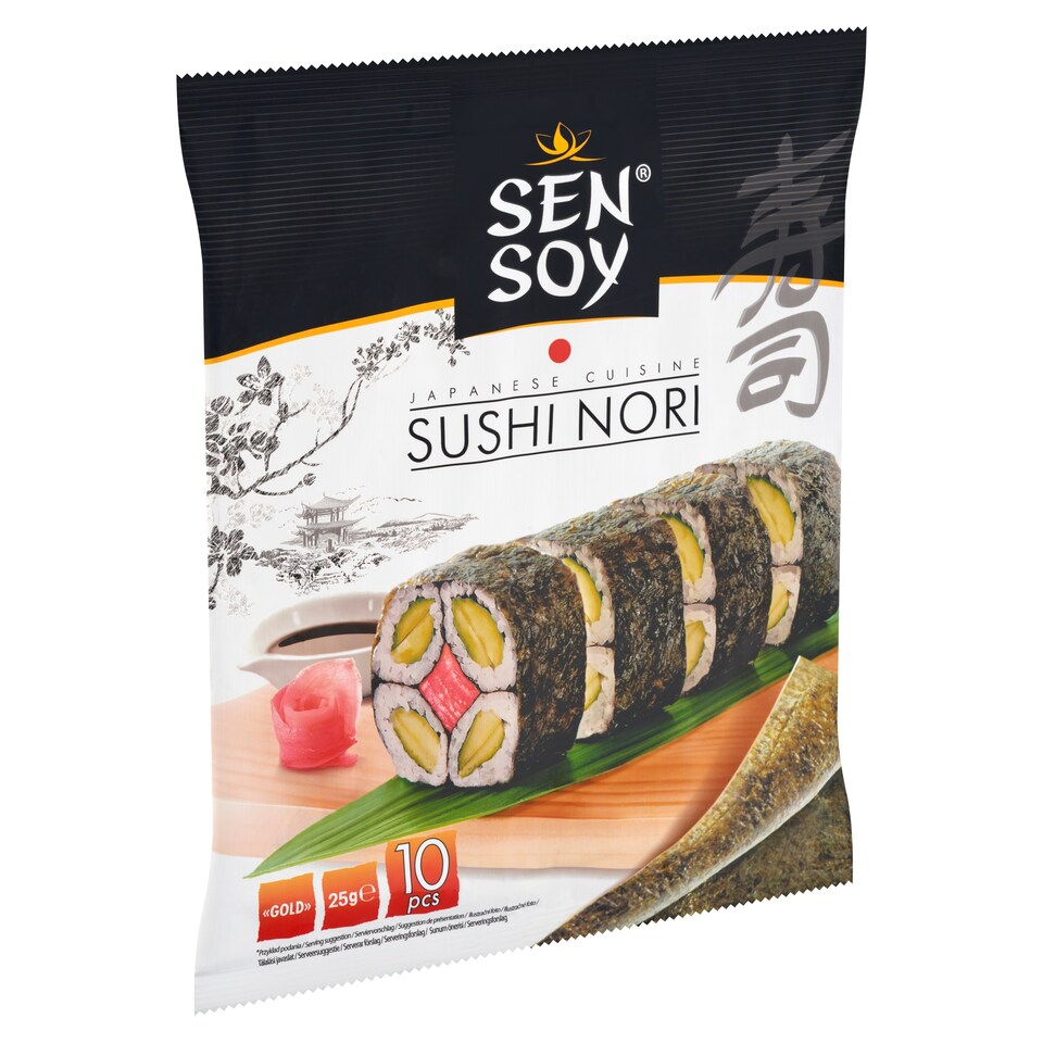 Sen Soy Sushi Nori tengeri algalapok 10 db 25 g  1. kép