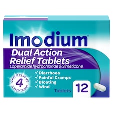 Imodium Dual Action Relief Tablets 12s