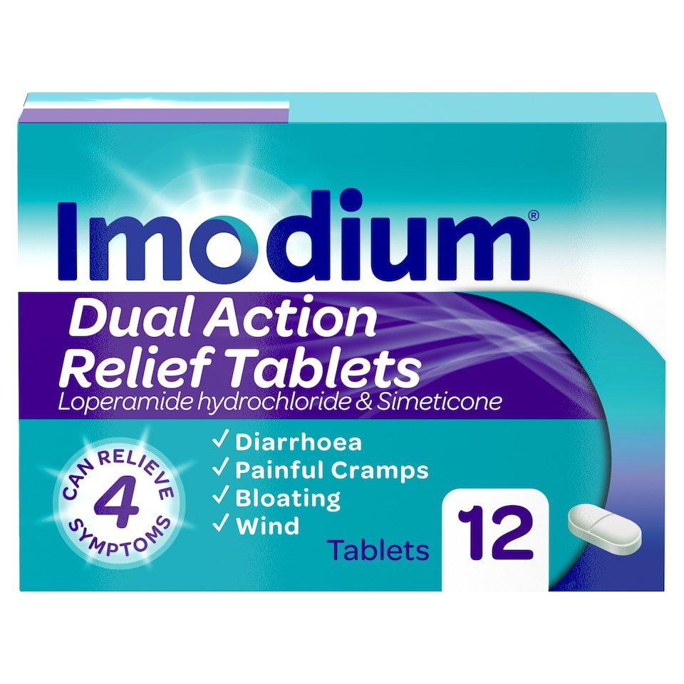 image 1 of Imodium Dual Action Relief Tablets 12s