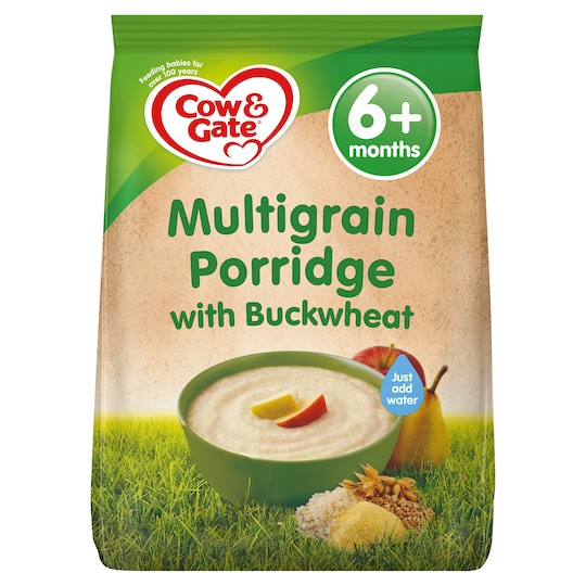Cow & Gate Multigrain Porridge With Buckwheat 210G Tesco Groceries