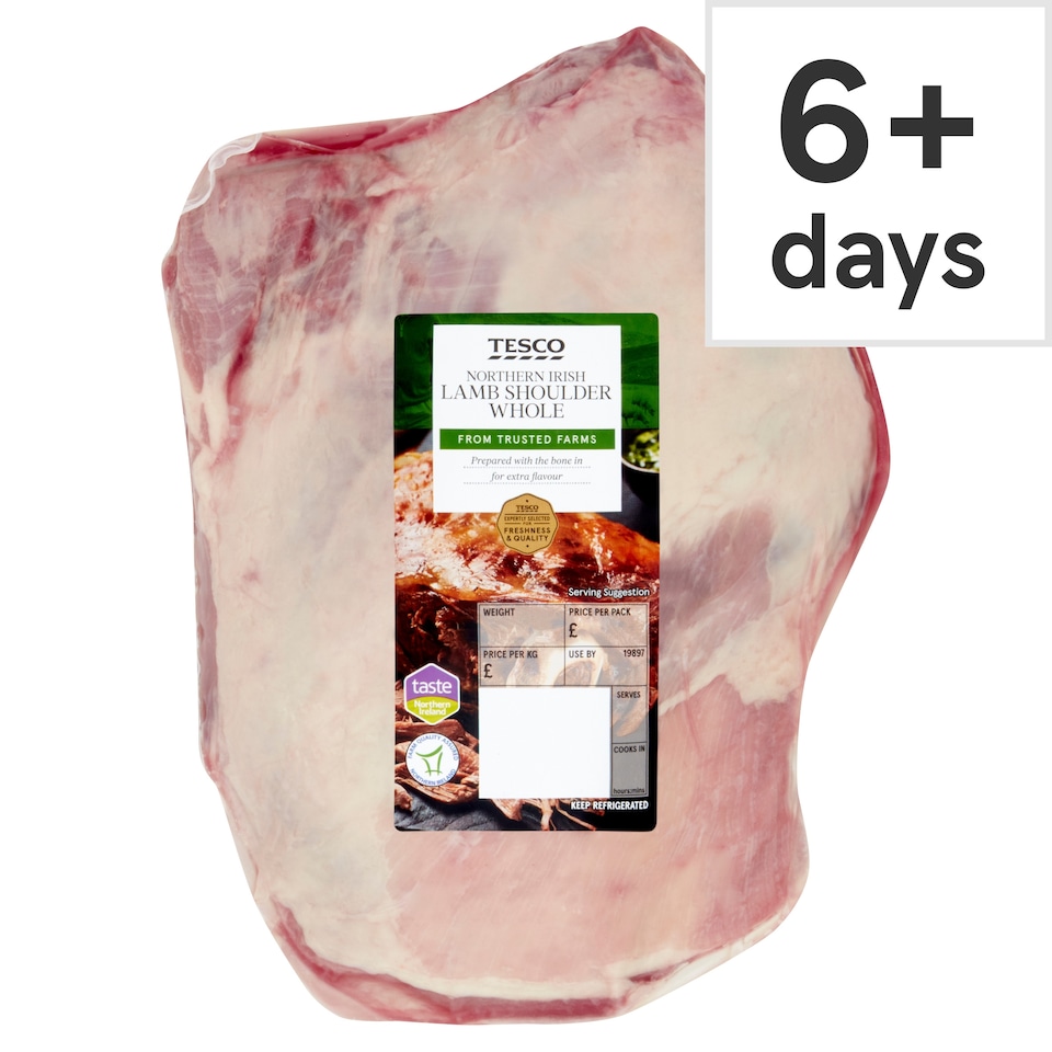 Tesco Northern Irish Lamb Shoulder Whole 900g - 2.7Kg