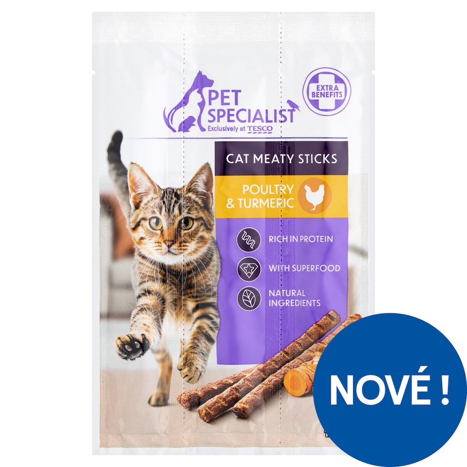 Pet Specialist Cat Meaty Sticks Poultry & Turmeric 3 x 5g (15g)