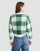 image 3 of F&F Knitted Sequin Candy Cane Heart Jumper in Green