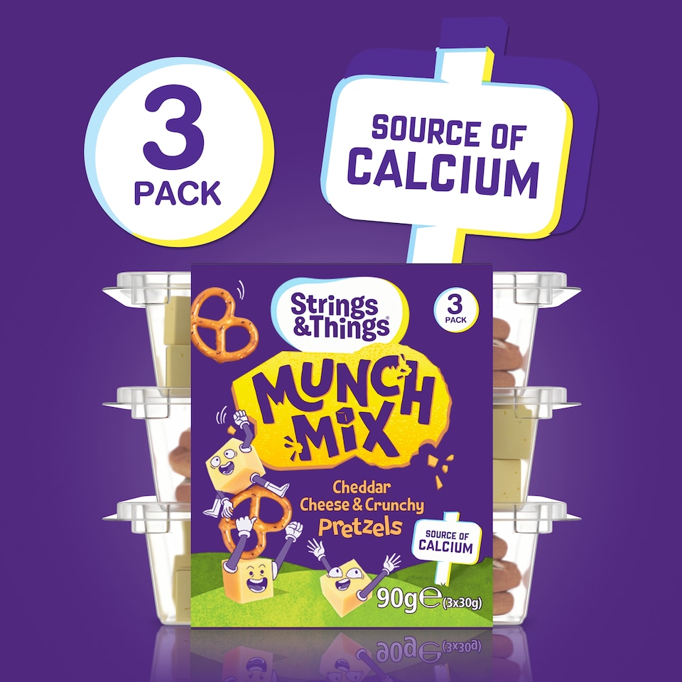 image 1 of Strings & Things Munch mix cheese & Pretzel 90g