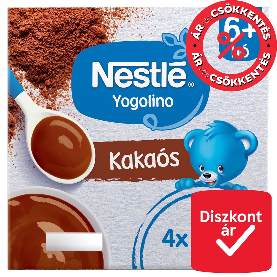 Nestlé Yogolino kakaós babapuding 6+ hó 4 x 100 g (400 g)  1. kép