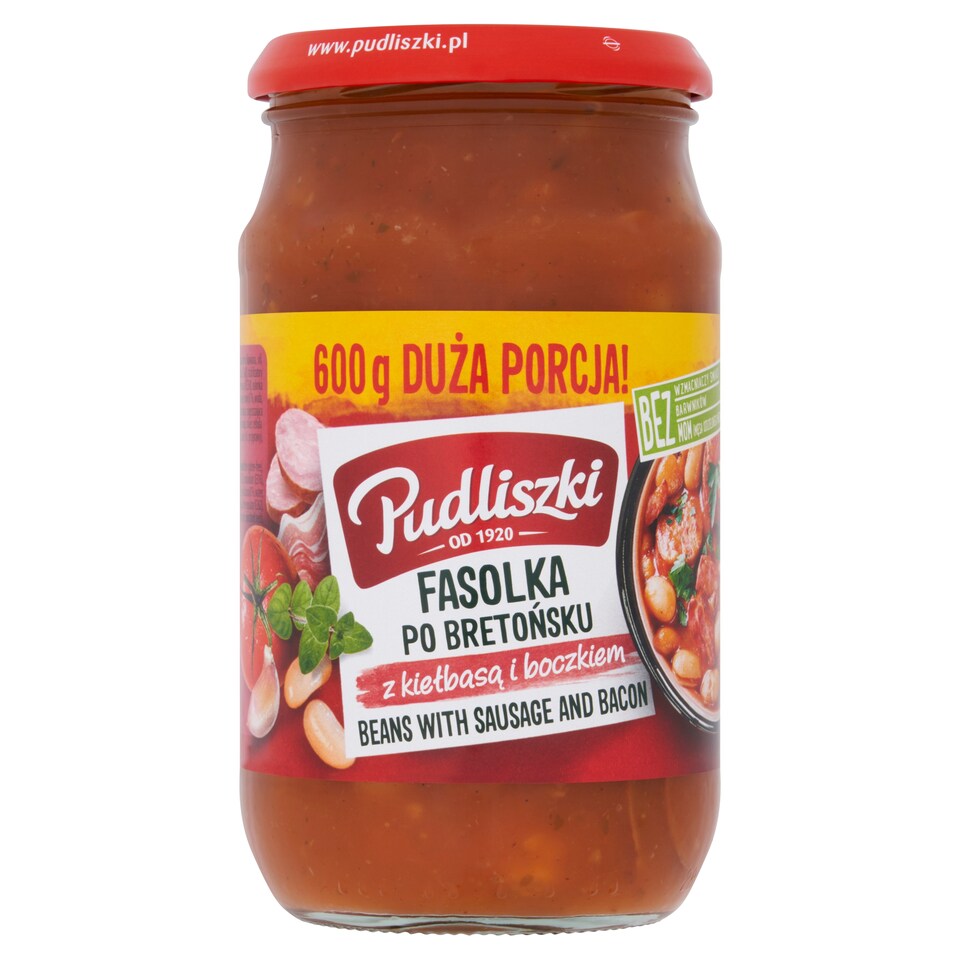 Pudliszki Beans Sausage & Bacon In Tomato Sauce 600G