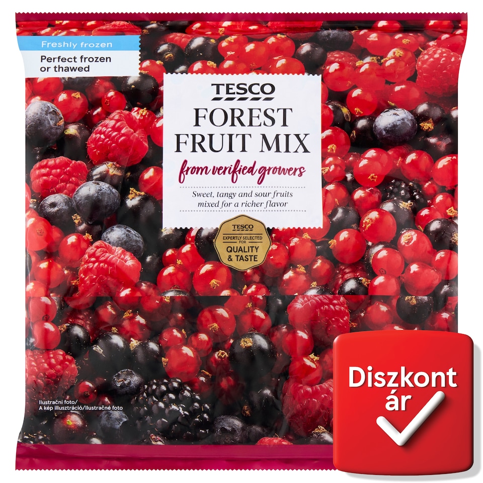 Tesco gyorsfagyasztott erdei gyümölcs keverék 450 g