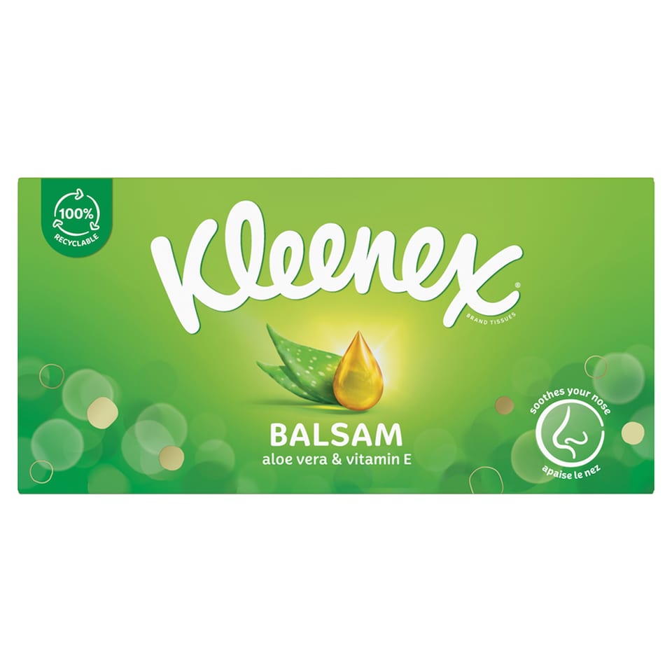 Kleenex Balsam papírové kapesníky 3 vrstvy 64 ks