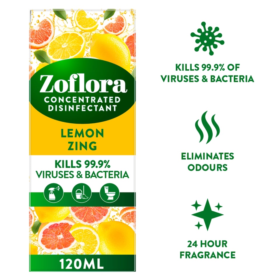 image 1 of Zoflora Lemon Zing Disinfectant 120Ml