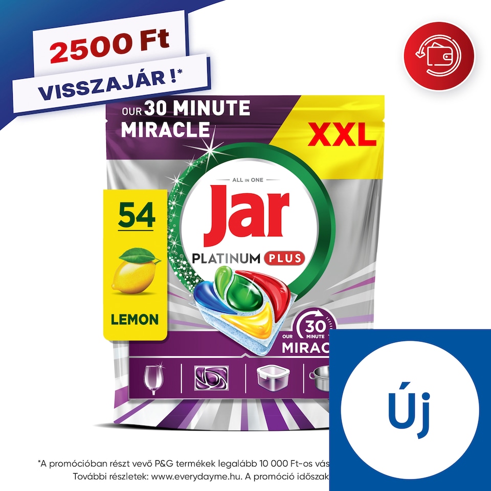 Jar Our 30 Minute Miracle Platinum Plus Mosogatókapszula, 54 db  1. kép