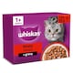 image 1 of Whiskas Adult Wet Cat Food Pouches Meaty Meals in Gravy 12x85g