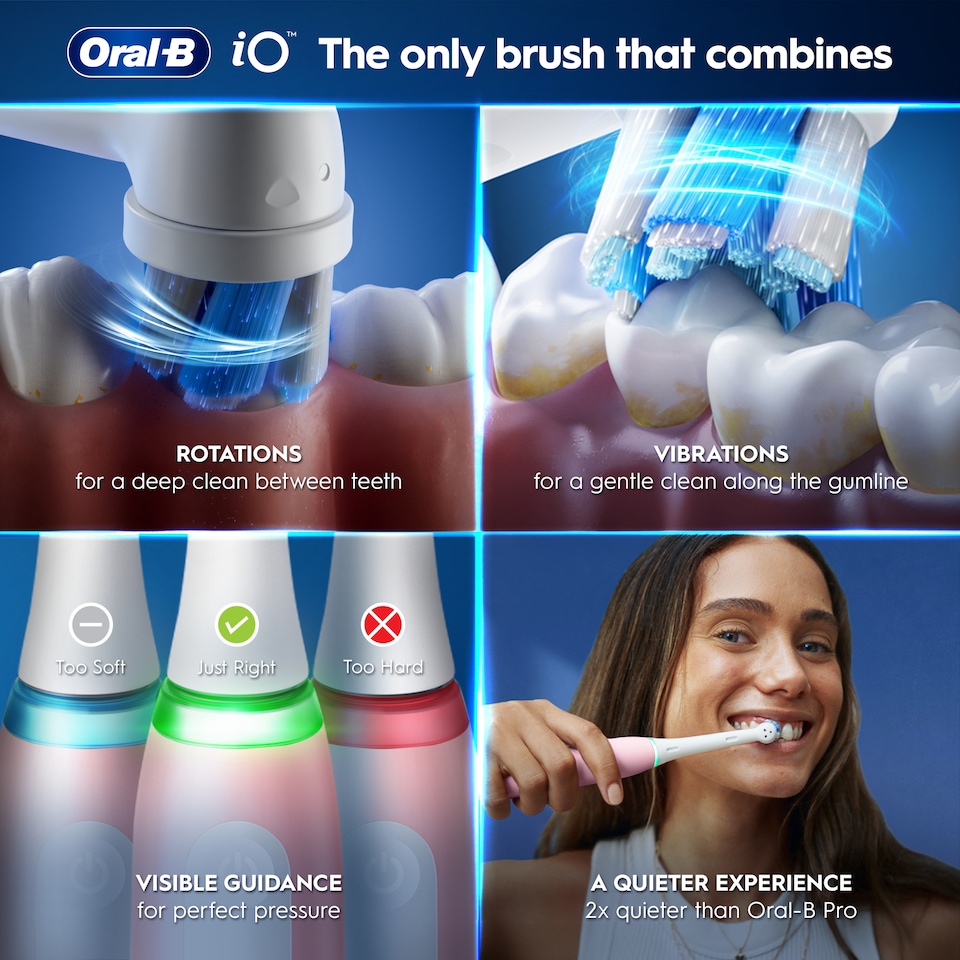 image 1 of Oral-B Io3 Pink Electric Toothbrush & Travel Case