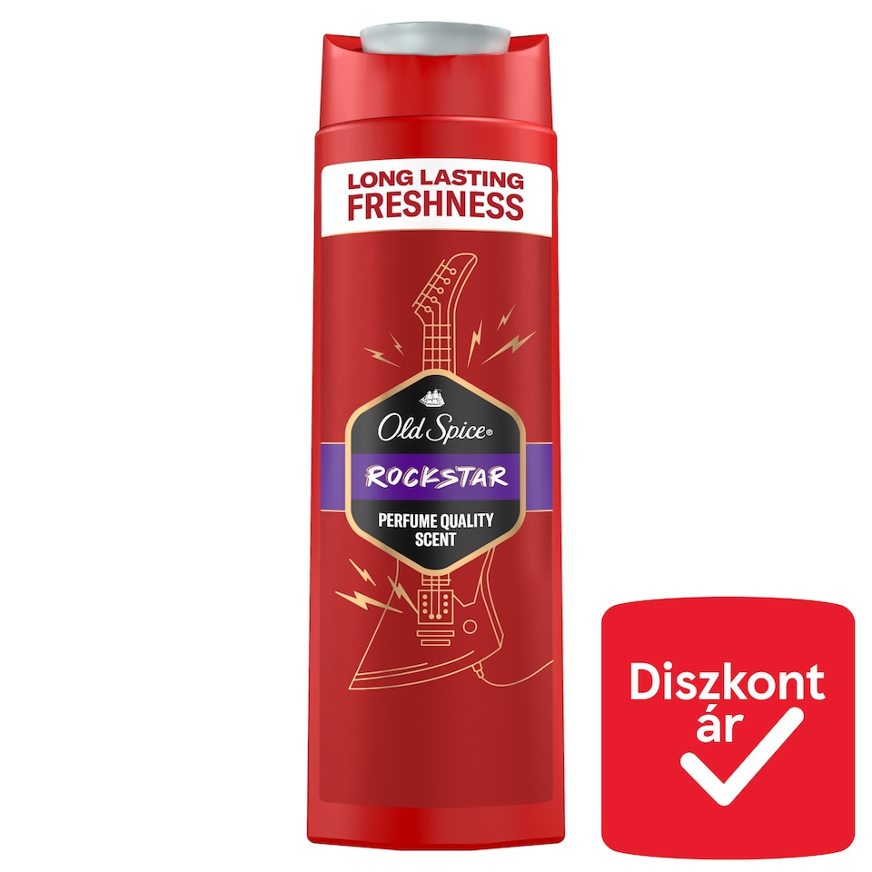 Old Spice Rockstar Férfi 3 az 1-ben Sampon és Tusfürdő, 400 ml  1. kép