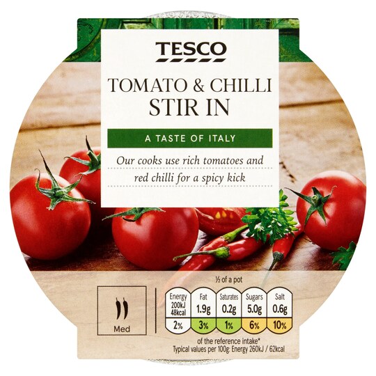 Tesco Stir In Tomato And Chilli Pasta Sauce 155G Tesco Groceries