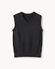 image 3 of F&F School Unisex Pure Cotton V-Neck Tank Top in Grey