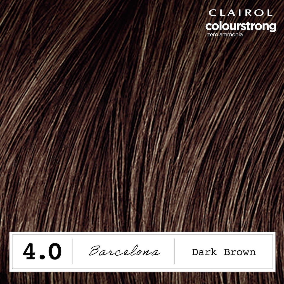 image 1 of CLAIROL COLOUR STRONG PERMANENT HAIR DYE - 4.0 DARK BROWN