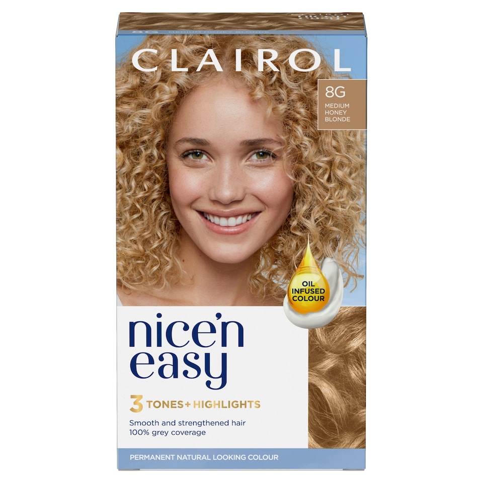 image 1 of Clairol Nice ‘N Easy Medium Honey Blonde 8G Hair Dye