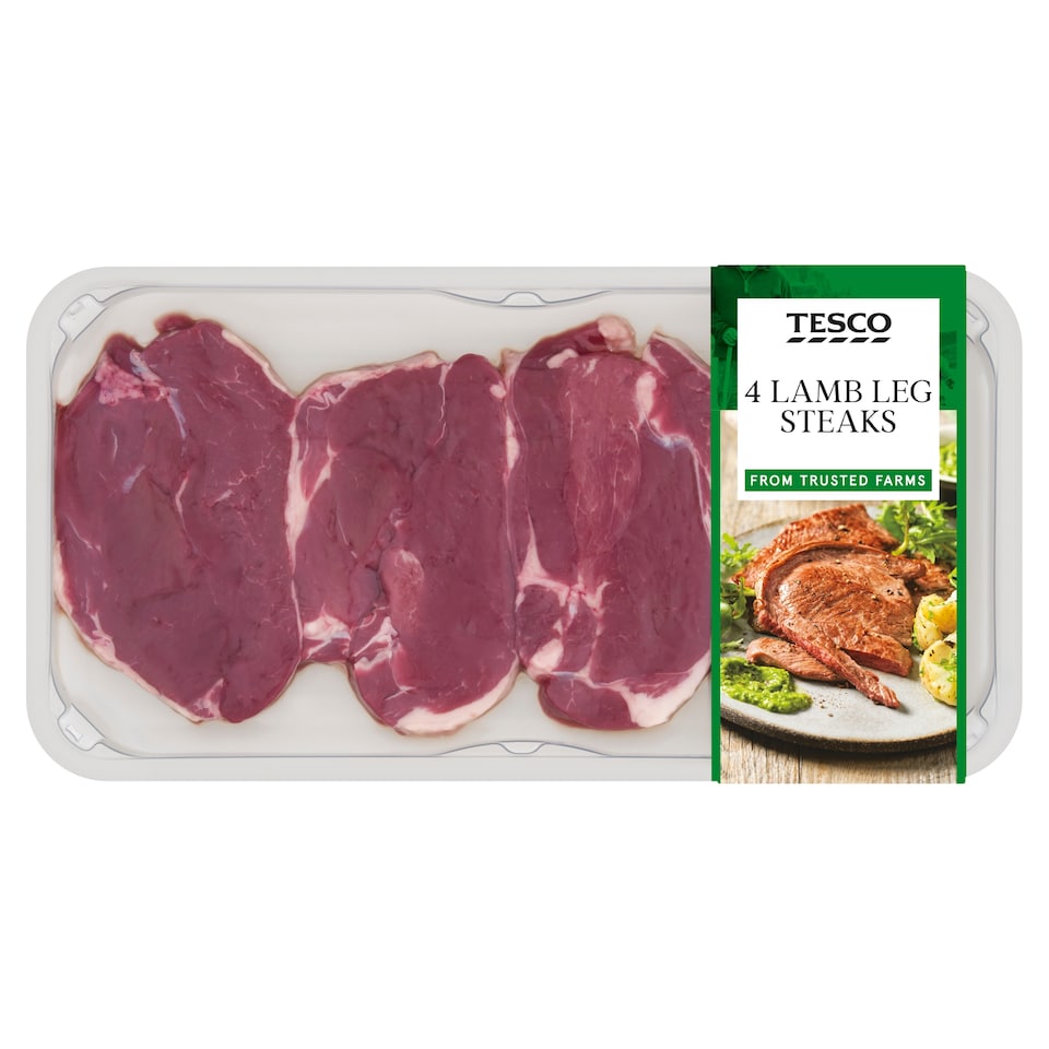 Tesco 4 Lamb Leg Steaks 400g 