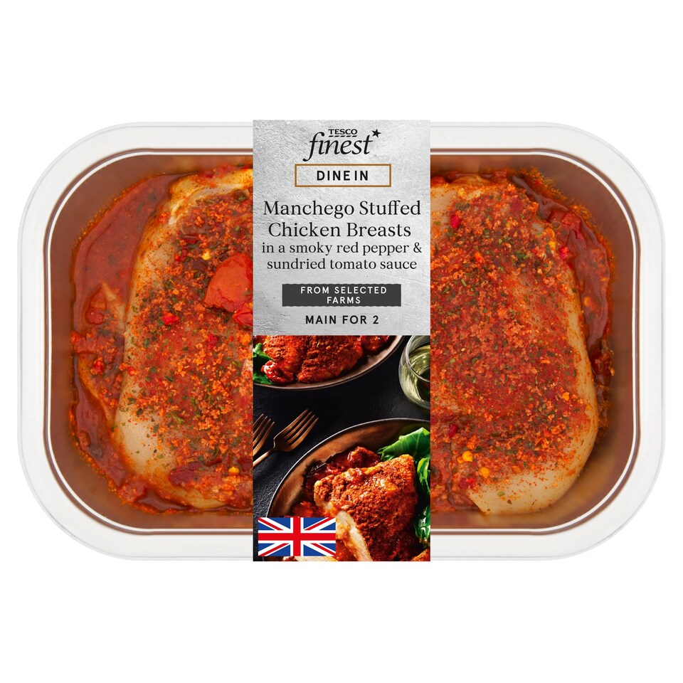 Tesco Finest Manchego Stuffed Chicken Breasts 380g
