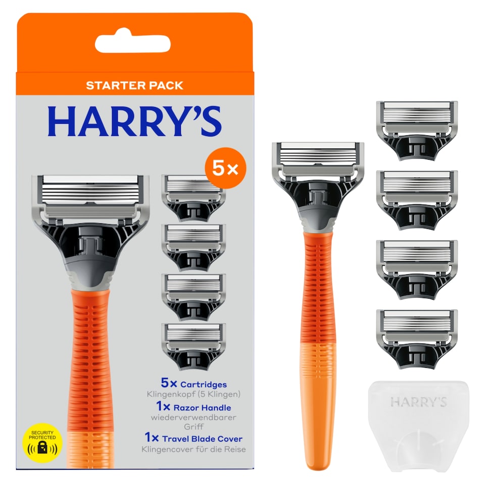 image 1 of Harry's Razor 5 Blade Refill Bright Orange