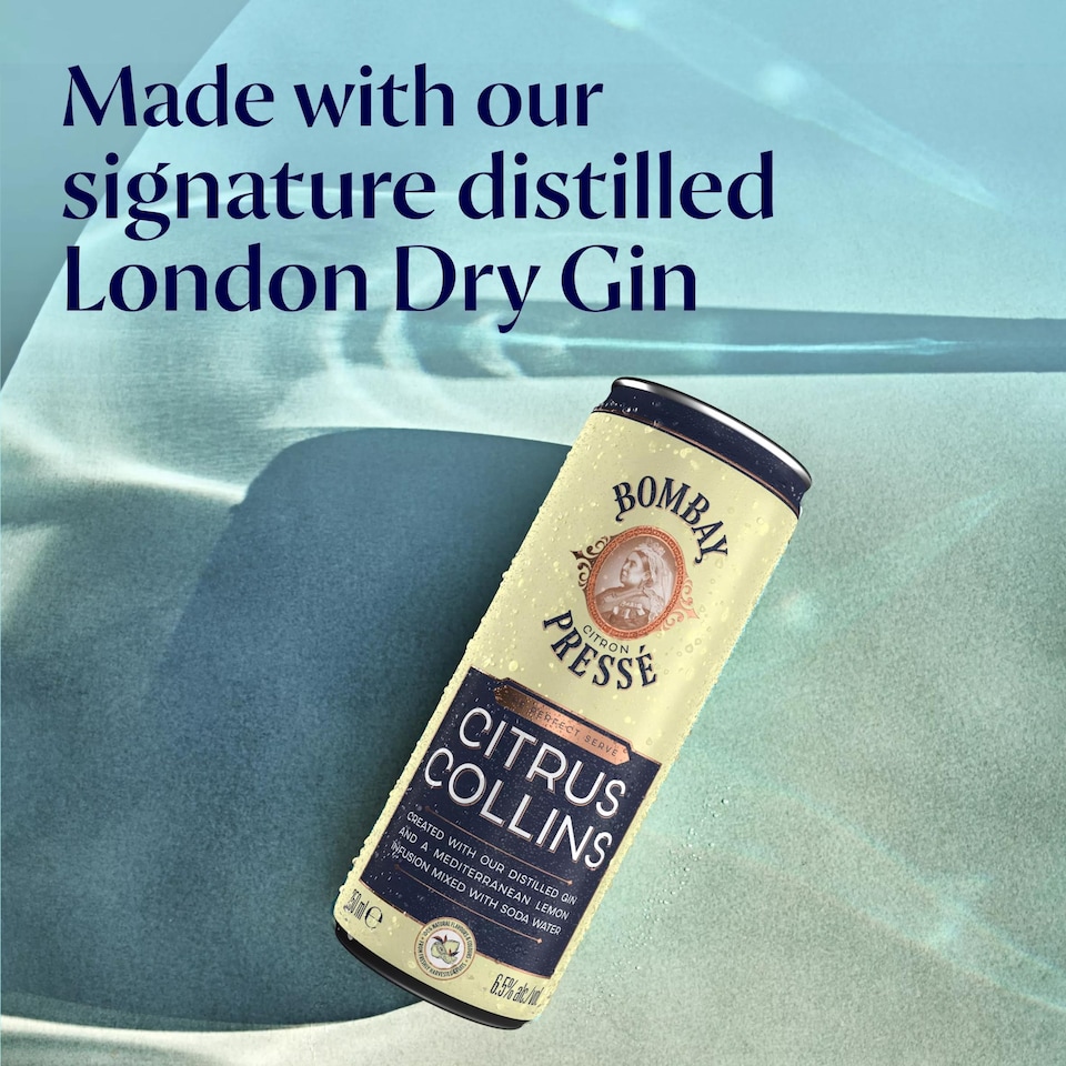 image 1 of Bombay Presse Citrus Collins Lemon Gin Cocktail 250Ml