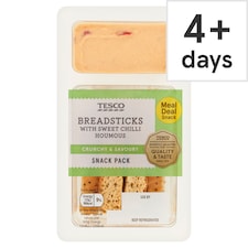 Tesco Sweet Chilli Houmous & Breadsticks 57G