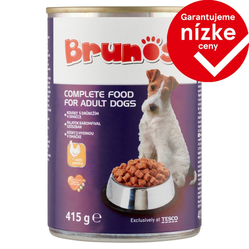 Brunos Complete Food for Adult Dogs with Poultry 415 g