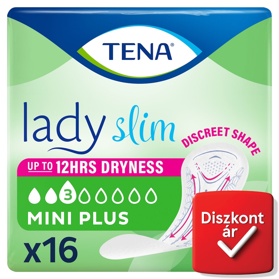 Tena Lady Slim Mini Plus vékony inkontinencia betét 16 db  1. kép
