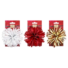 Tesco Velvet Mix Firework Christmas Bow Assortment