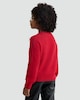 image 3 of F&F Girls Textured Bow Accent Jumper in Red