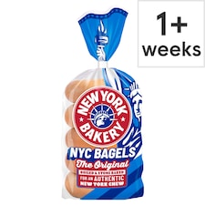 New York Bakery Co The Original Plain Bagels 5 Pack
