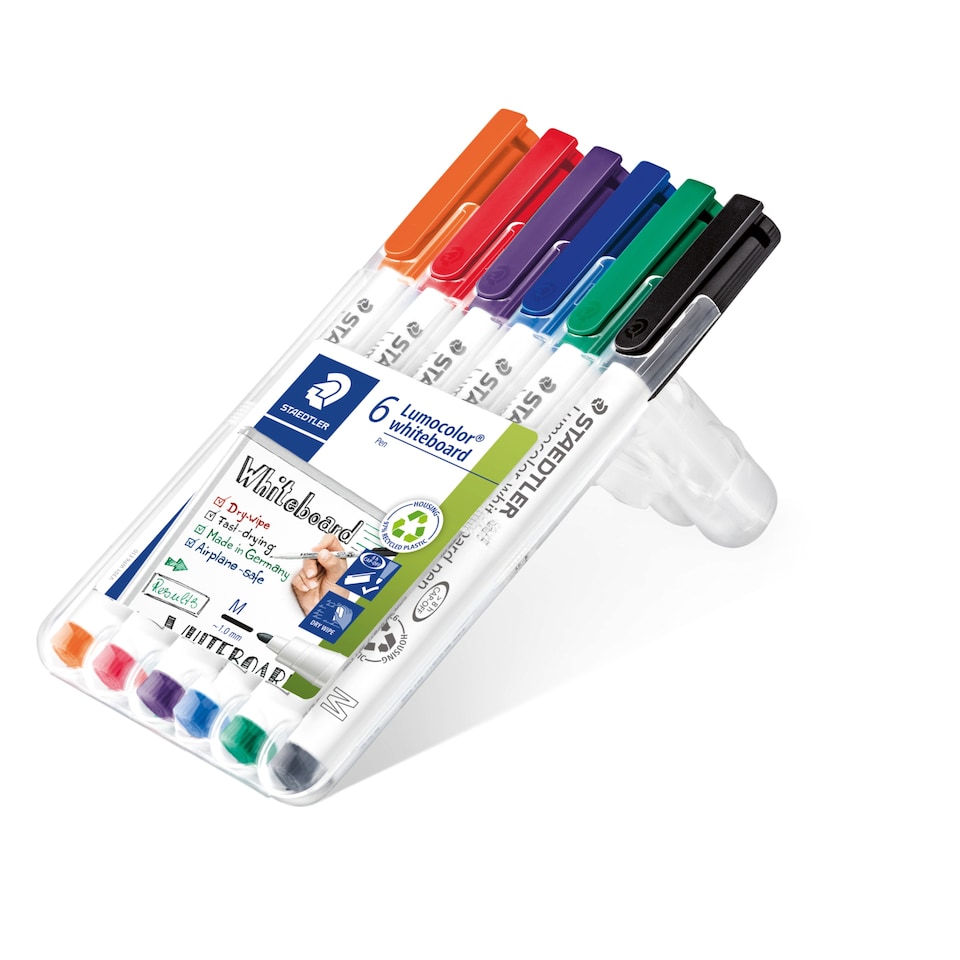 image 1 of Staedtler Whiteboard Markers 6 Pack
