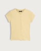 image 5 of F&F Cotton Rich Button Front Top in Yellow