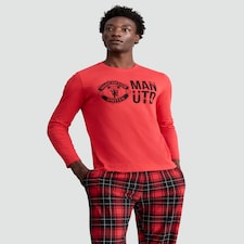 Manchester United 2-Piece Top and Fleece Bottoms Pyjama Set in Red
