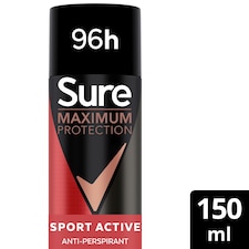Sure Men Maximum Protection 96h Sport Active Antiperspirant Deodorant 150ml