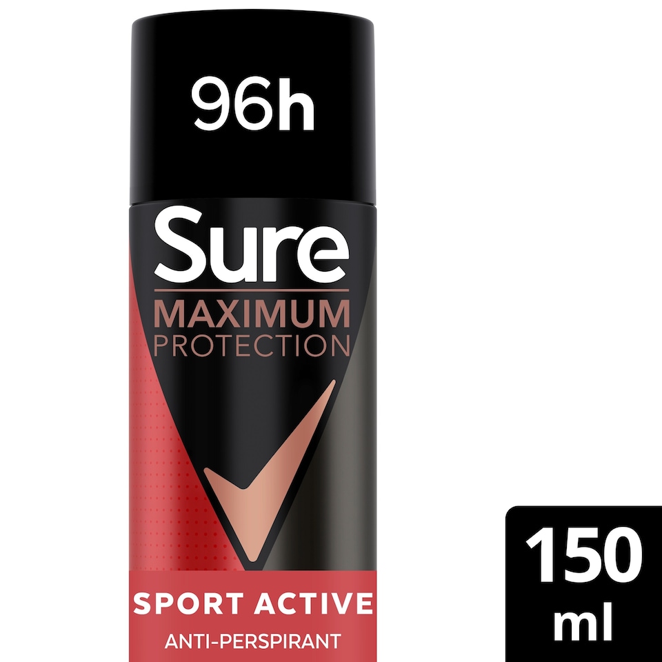 image 1 of Sure Men Maximum Protection 96h Sport Active Antiperspirant Deodorant 150ml