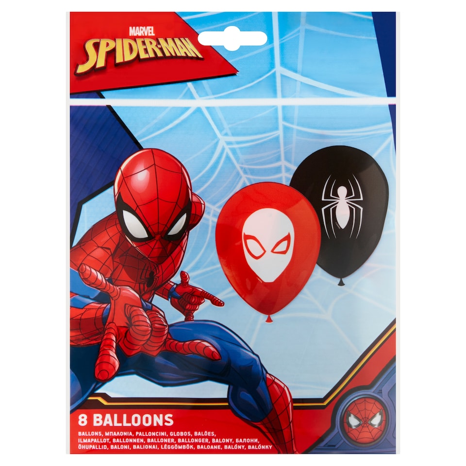 Decorata Party Marvel Spider-Man Balloons 8 pcs