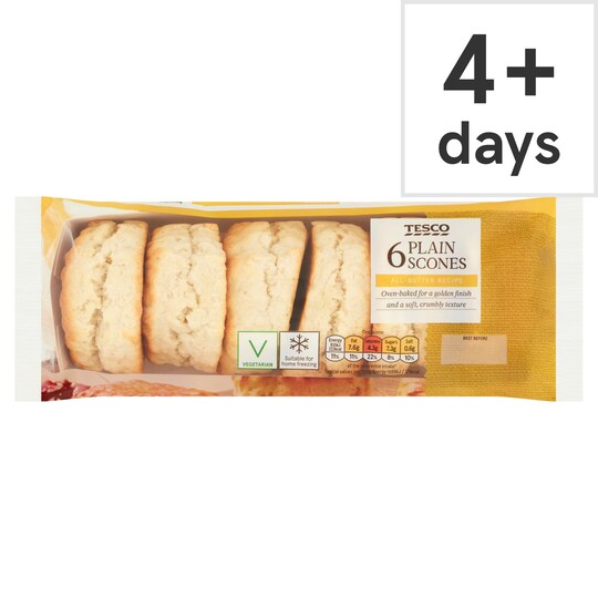 Tesco 6 All Butter Scones Tesco Groceries