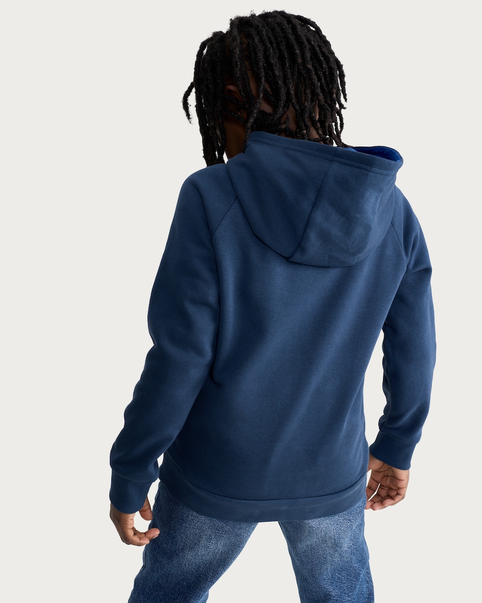 image 1 of Chelsea Logo Cotton Rich Hoodie in Blue