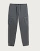 image 4 of F&F Cotton Rich Drawstring Cuffed Cargo Joggers in Grey Marl