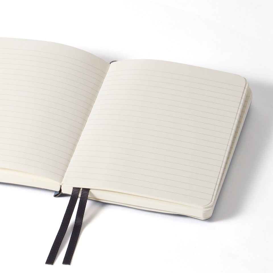 image 1 of Paperchase Agenzio Small Graphite Ruled Notebook