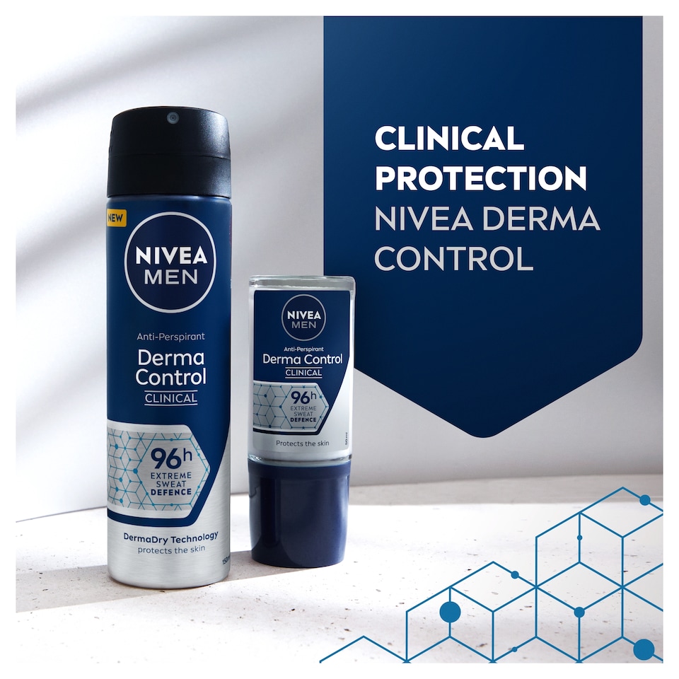 image 1 of NIVEA MEN Derma Dry Control Antiperspirant Roll-On 50ml