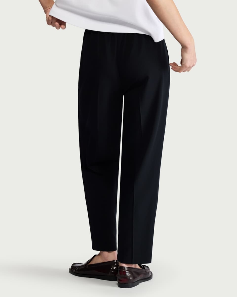 image 1 of F&F Pleated Tapered Trousers in Black