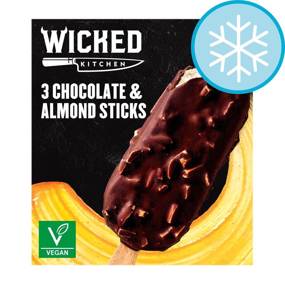 Wicked Kitchen Chocolate & Almond Sticks 3X100ml