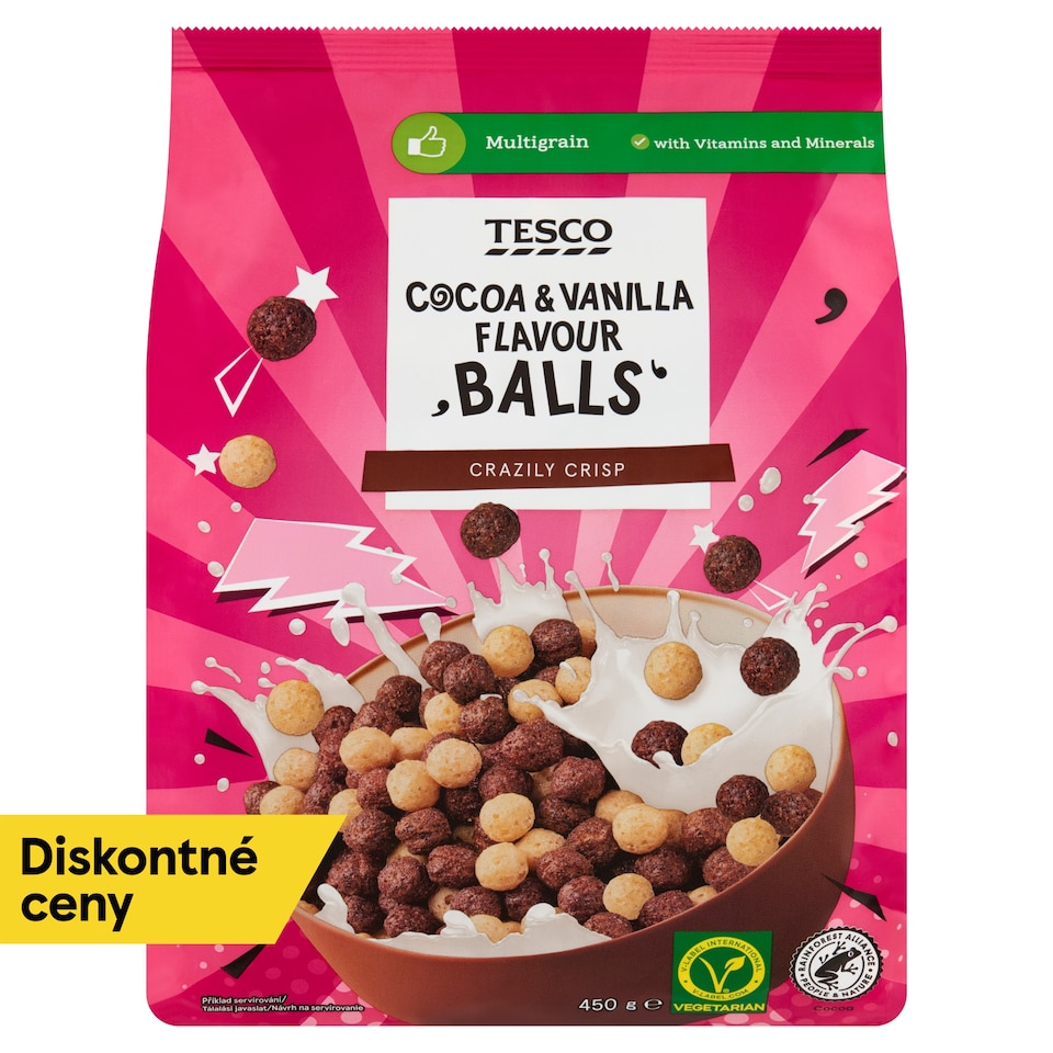 Tesco Cocoa & Vanilla Flavour Balls 450 g