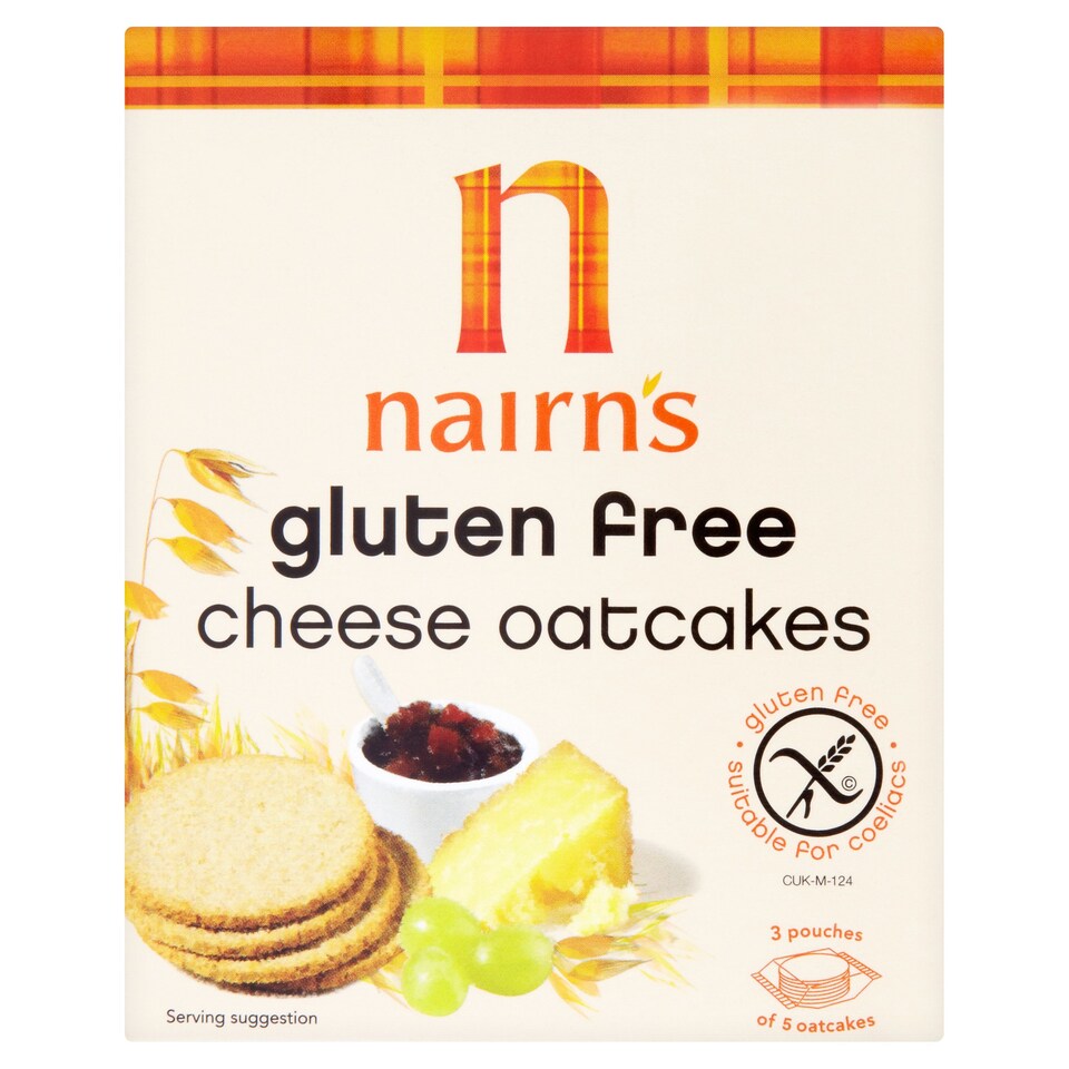 Nairns Gluten Free Cheese Oat Cakes 135G