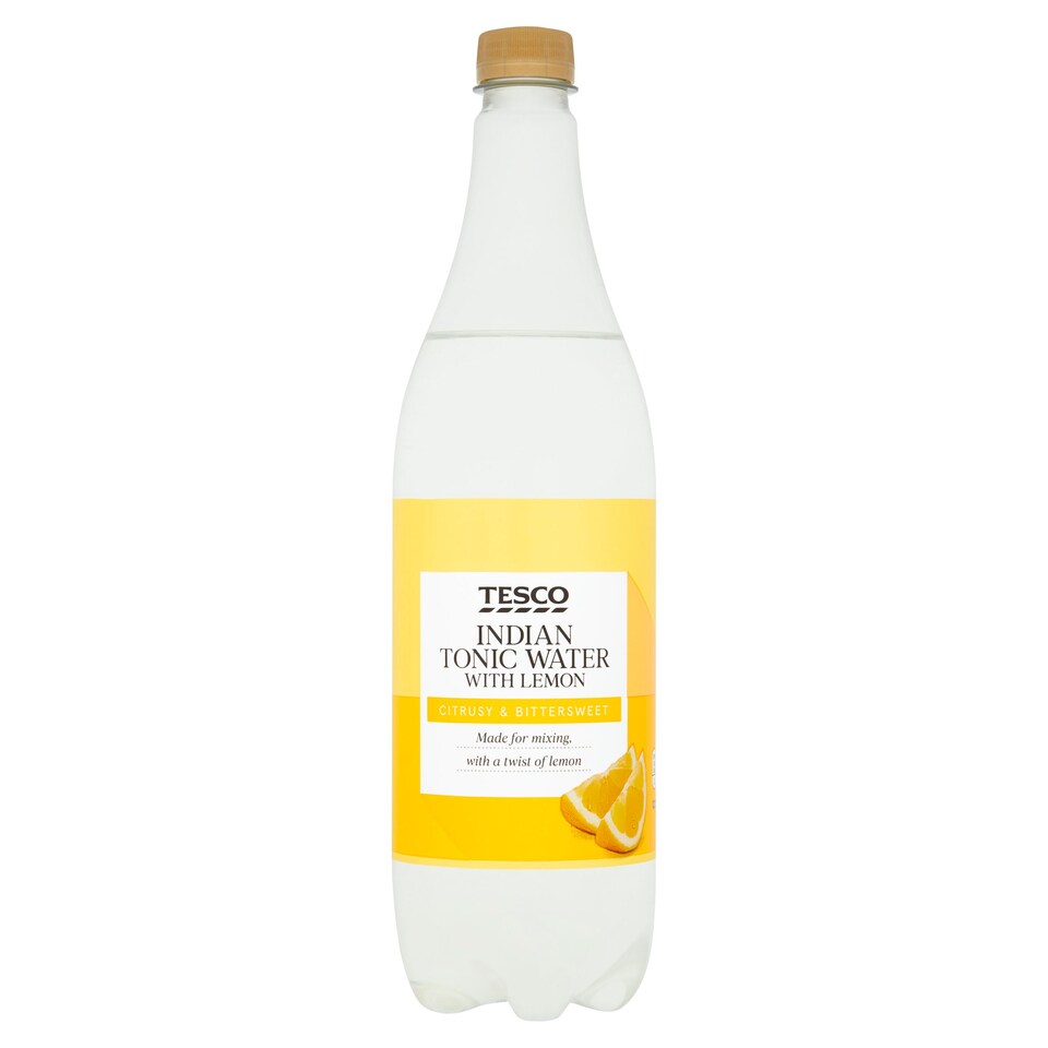 Tesco Indian Tonic Water With Lemon 1 Litre Tesco Groceries